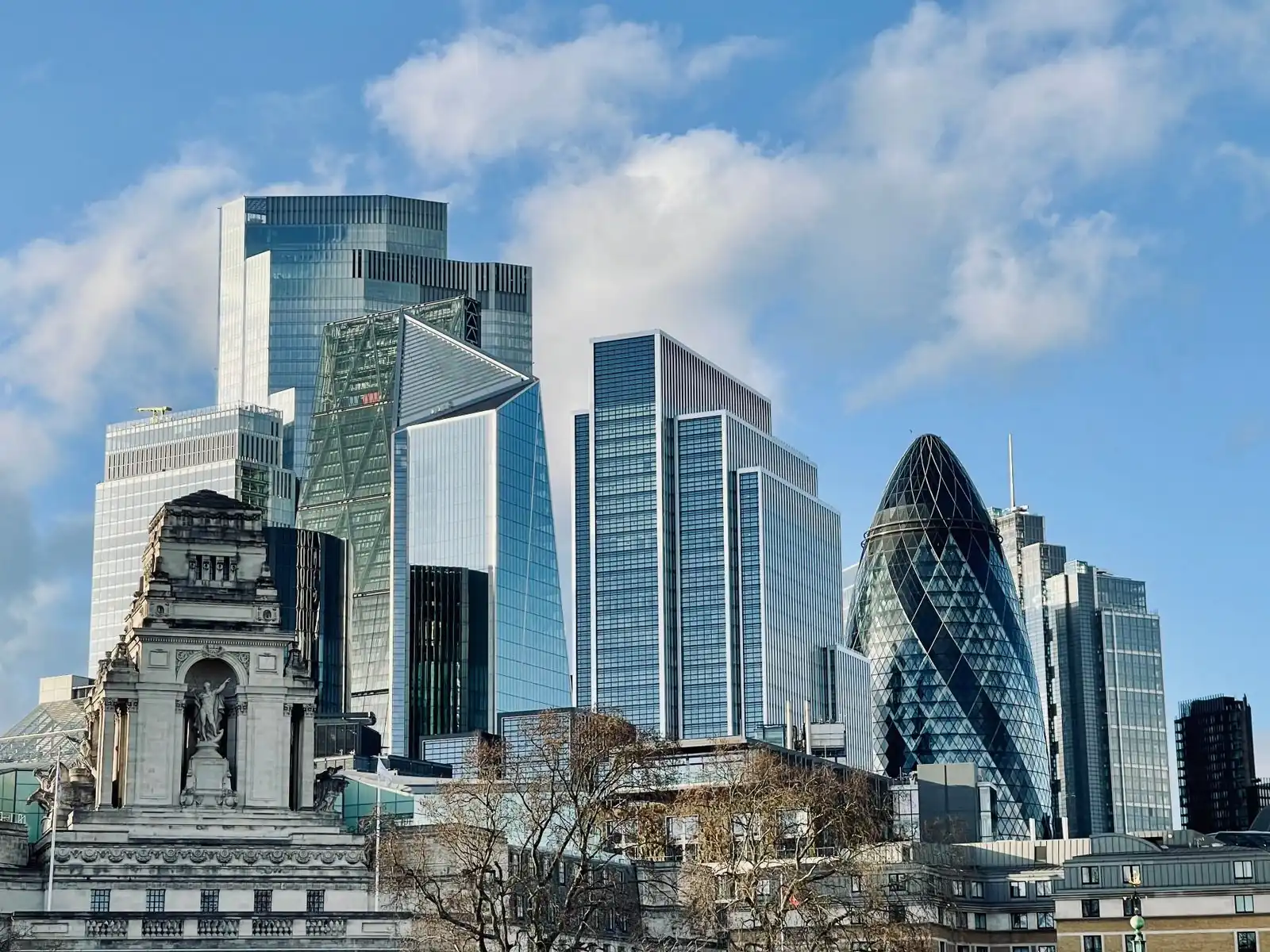 London financial district skyline